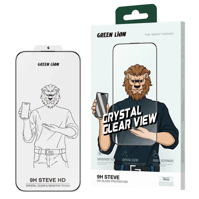 گلس گرین لاین 9H STEVE HD گوشی IPHONE 16