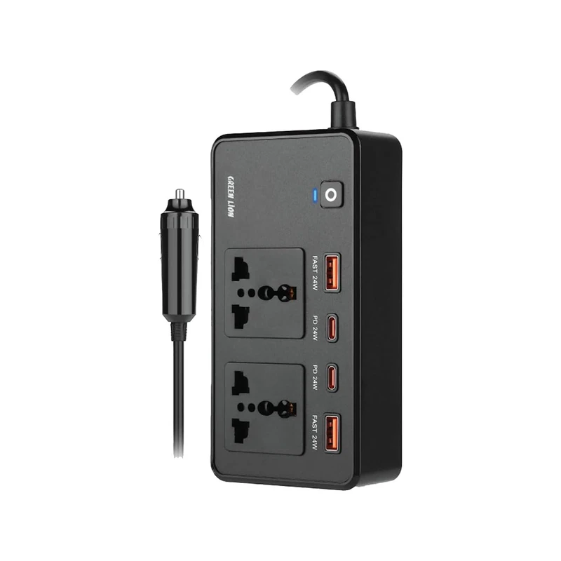 اینورتر فندکی گرین لاین مدل GC-200 ظرفیت ۲۰۰ وات